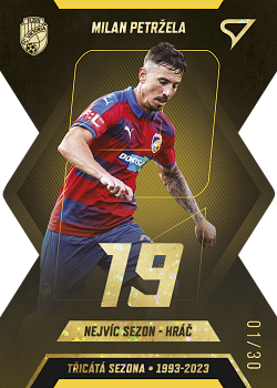 Milan Petrzela Viktoria Plzen SportZoo FORTUNA:LIGA 2022/23 2. serie Tricata Sezona F:L /30 #TS-11